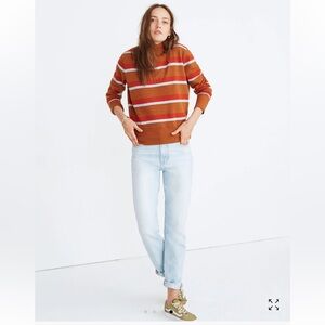 Madewelll Turtleneck Sweatshirt in Stripe